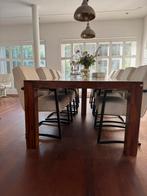 Grote eettafel 3 mtr x 1,2 mtr + 8 stoelen, Ophalen, 100 tot 150 cm, 200 cm of meer, Zo goed als nieuw
