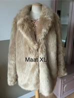 Beige Bontjas - Maat XL, Kleding | Dames, Jassen | Winter, Ophalen of Verzenden, Zo goed als nieuw, Maat 46/48 (XL) of groter