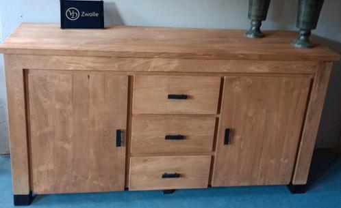 Teak dressoir NIEUW massief teak 3 laden 2 deuren #WINKEL#, Huis en Inrichting, Kasten | Dressoirs, Nieuw, 150 tot 200 cm, Met lade(s)