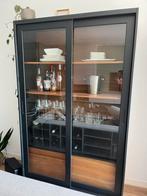 Woood vitrinekasten James, Huis en Inrichting, Kasten | Vitrinekasten, Gebruikt, 100 tot 150 cm, Ophalen of Verzenden, Glas