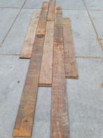 Azobe scheepsplanken  gedoubleerd  vlonder terras schutting, Ophalen, Gebruikt, Hout