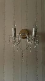 Wand lampje Lamp glas tweearmig, Huis en Inrichting, Ophalen of Verzenden, Zo goed als nieuw, Glas