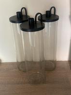 3x Riviera Maison Kaarsenhouder, Huis en Inrichting, Ophalen, Gebruikt, 25 tot 50 cm, Zwart