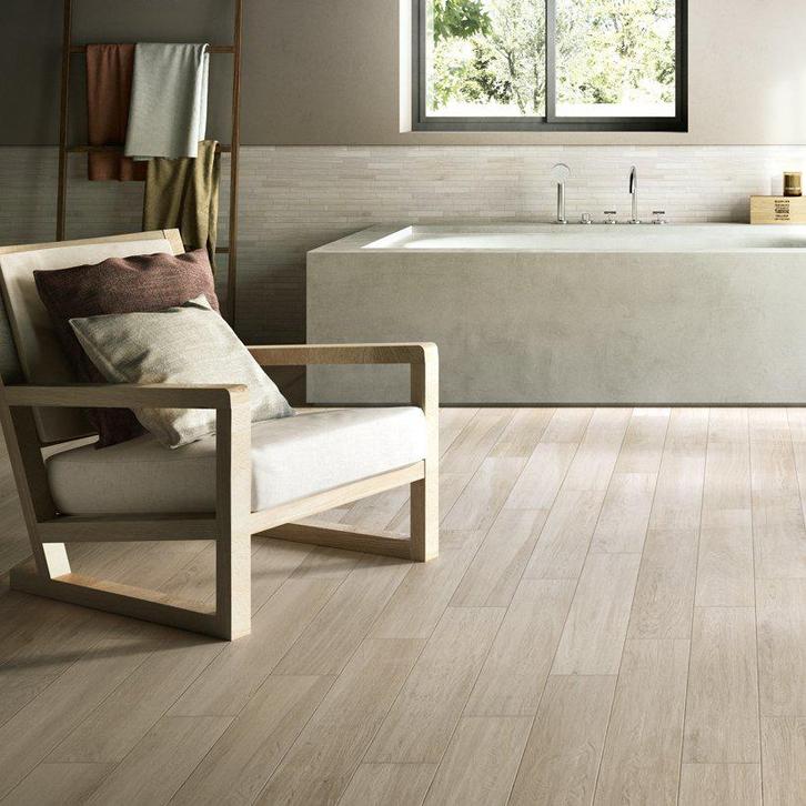 Castelvetro Aequa Nix, houtlook tegels 13,3x80cm, 5,3 m2, Doe-het-zelf en Verbouw, Tegels, Zo goed als nieuw, Vloertegels, Keramiek