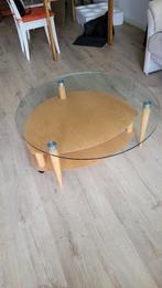 Salontafel met draaibaar onderblad, Ophalen, Gebruikt, 100 tot 150 cm, Glas