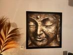 Schilderij buddha.   100x100, Ophalen, Gebruikt, Oorspronkelijke maker, Schilderij