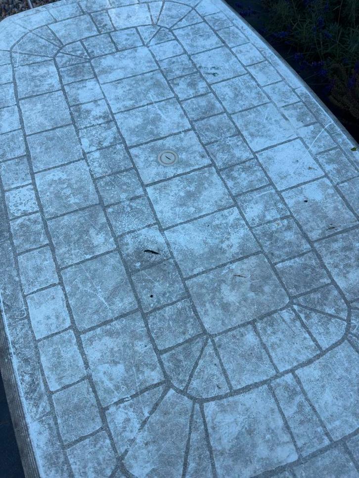 Stevige tuintafel - 166x96cm - Met gebruikssporen, Tuin en Terras, Tuintafels, Gebruikt, Rechthoekig, Overige materialen, Ophalen