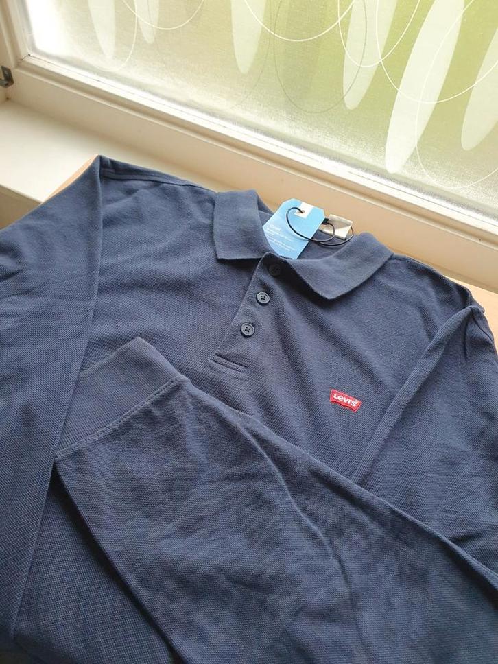 Levi's longsleeve polo, Kleding | Heren, Polo's, Nieuw, Maat 52/54 (L), Blauw, Ophalen of Verzenden