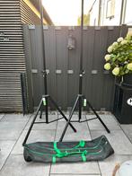 K&M 2x speaker standaard + foedraal - als nieuw!, Ophalen, Zo goed als nieuw, Muziekstandaard, Speaker