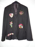 Leuk zwart OETELDONK/DEN BOSCH jas met emblemen (6) - mt: 48, Ophalen, Carnaval, Maat 48/50 (M), Zo goed als nieuw