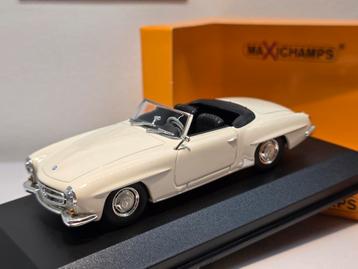 KOOPJE Mercedes-Benz 190 SL 1955 WHITE - 1:43 Maxichamps beschikbaar voor biedingen
