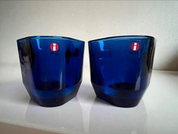 2 Iittala Tris Votive Waxinelichthouder Ultramarijn Häberli beschikbaar voor biedingen