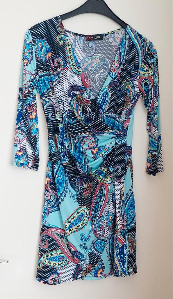 Prachtige, nagenoeg nieuwe, jurk/tuniek met overslag, Kleding | Dames, Jurken, Zo goed als nieuw, Maat 38/40 (M), Overige kleuren