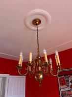 Vintage Barok Kroonluchter met 9 armen, Huis en Inrichting, Lampen | Kroonluchters, Ophalen, Gebruikt, Metaal, Barok