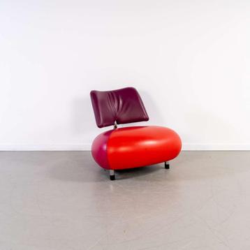 2x Leolux Pallone Fauteuil Rood/Roze/Paars – Chroom beschikbaar voor biedingen