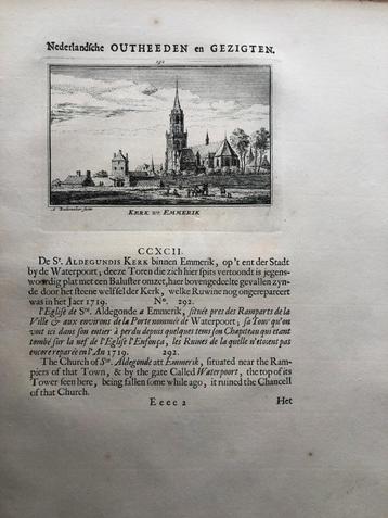 292 / Emmerik de Kerk Kopergravure 1733 beschikbaar voor biedingen
