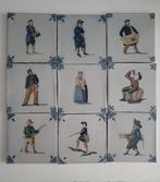 Te koop 9 antieke delftsblauwe tegels, Ophalen of Verzenden