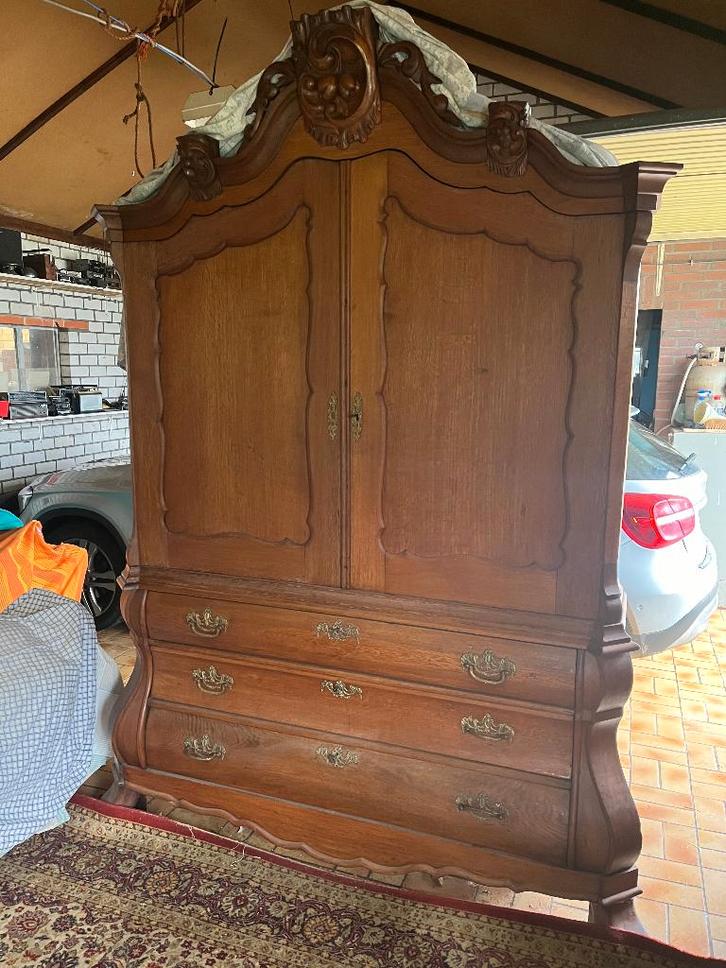 MEGA Eiken kast boerenkast 250 cm, Antiek en Kunst, Antiek | Meubels | Kasten, Ophalen