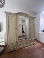Grote vintage kledingkast met spiegel, Huis en Inrichting, Kasten | Kledingkasten, Ophalen of Verzenden, Gebruikt, 50 tot 75 cm