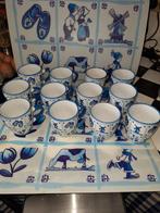 Bekers met place mats  oud Hollands blauw, Antiek en Kunst, Antiek | Servies compleet, Ophalen of Verzenden