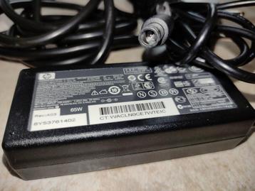 HP 65W Laptop Oplader Adapter - Getest & Werkend beschikbaar voor biedingen