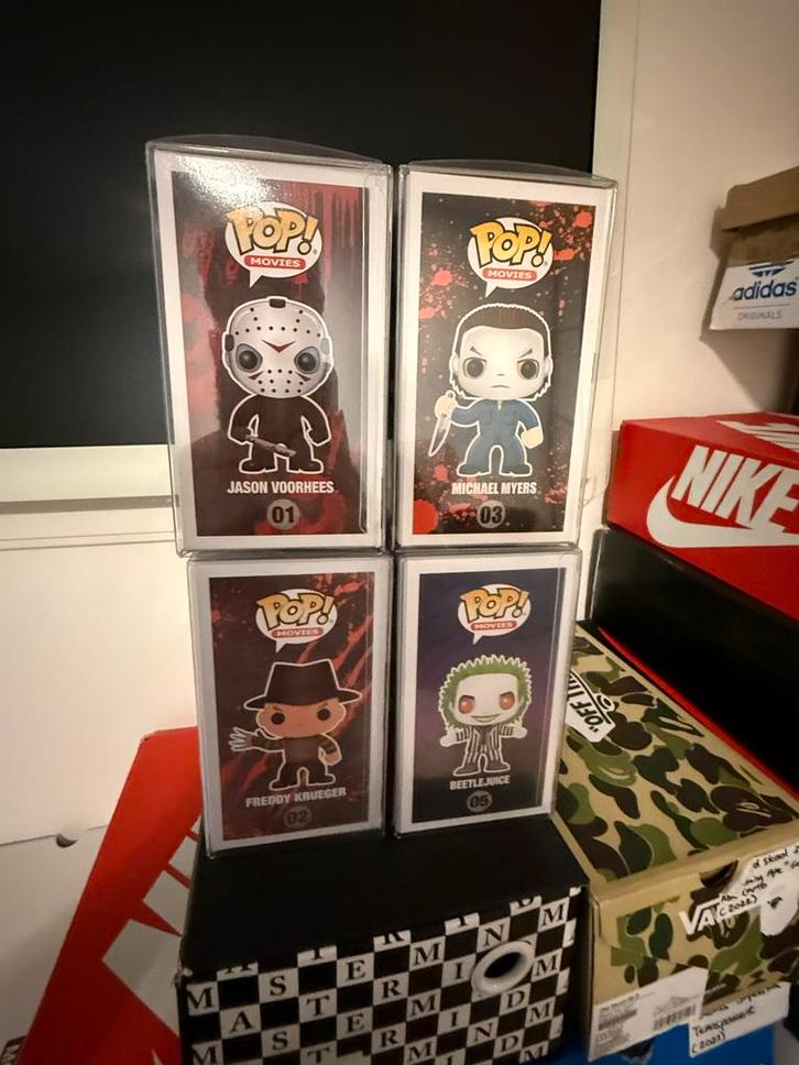 Funko Pop! Horrorfilms Set - Jason, Michael, Freddy, Beetlej, Verzamelen, Poppetjes en Figuurtjes, Zo goed als nieuw, Ophalen of Verzenden