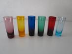 6 shotglaasjes, gekleurd, in doos., Huis en Inrichting, Keuken | Servies, Glas of Glazen, Gebruikt, Ophalen of Verzenden, Overige stijlen