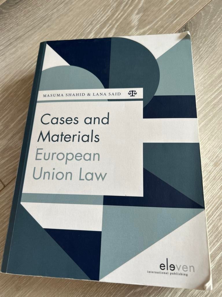 Cases and Materials European Union Law - Studieboek, Boeken, Studieboeken en Cursussen, Ophalen, Gamma, Gelezen, WO