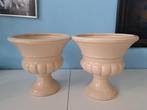 2 bloempotten, Rond, Ophalen of Verzenden, Zo goed als nieuw, Aardewerk