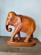 Massief houten olifant, Antiek en Kunst, Ophalen of Verzenden