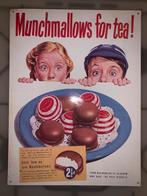 Metaalposter vitage advertentie. Munchmallows for thee, Ophalen of Verzenden, Zo goed als nieuw