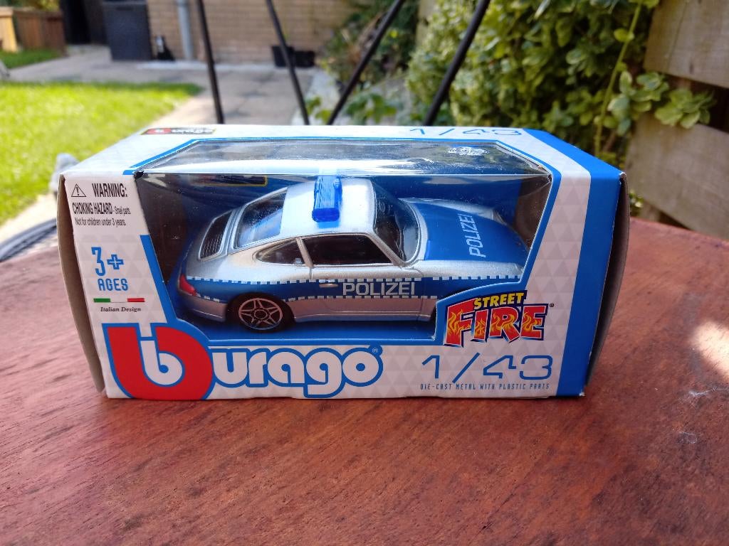 Porsche 911 Polizei 1/43 Bburago, Ophalen, Nieuw, Auto, Overige merken