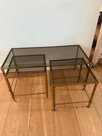 Vintage koffietafel set (3stuks), Ophalen, Gebruikt, Glas, Minder dan 55 cm