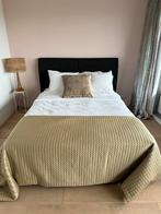 Boxspring bed 140x200, Ophalen, Bruin, Tweepersoons, 140 cm