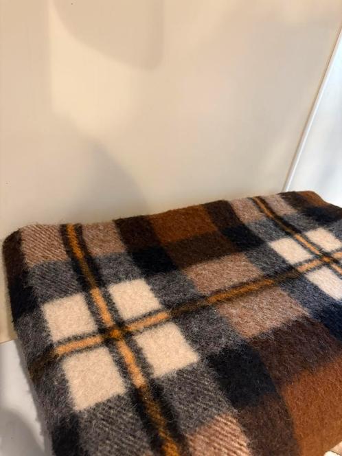 ZAALBERG vintage wol deken geruit, Huis en Inrichting, Woonaccessoires | Plaids en Woondekens, Zo goed als nieuw, Ophalen of Verzenden