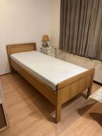 Senioren elektrisch bed 80x 200  met Matras, Ophalen, 90 cm, Eenpersoons, Bruin