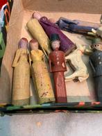 Antiek Houten Speelgoedfiguren Erzgebergte in Doosje, Antiek en Kunst, Antiek | Speelgoed, Ophalen of Verzenden
