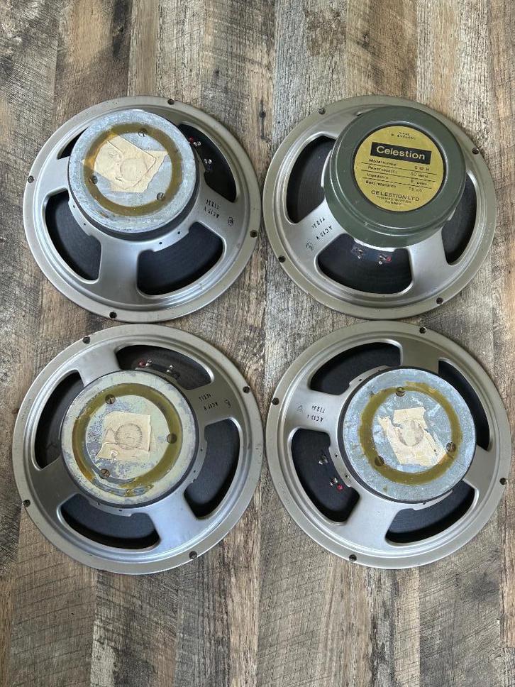 Pre-Rola Celestion Greenback G12H T1234 1970 MATCHED, Muziek en Instrumenten, Versterkers | Bas en Gitaar, Gebruikt, Gitaar, 50 tot 100 watt