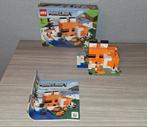 LEGO Minecraft De Vossenhut - 21178, Ophalen of Verzenden, Zo goed als nieuw, Complete set, Lego