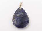 Gouden hanger met agaat                                  G77, Gebruikt, Overige voorstellingen, Blauw, .