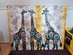 Schilderij giraffen uit Dominicaanse Republiek, Ophalen of Verzenden
