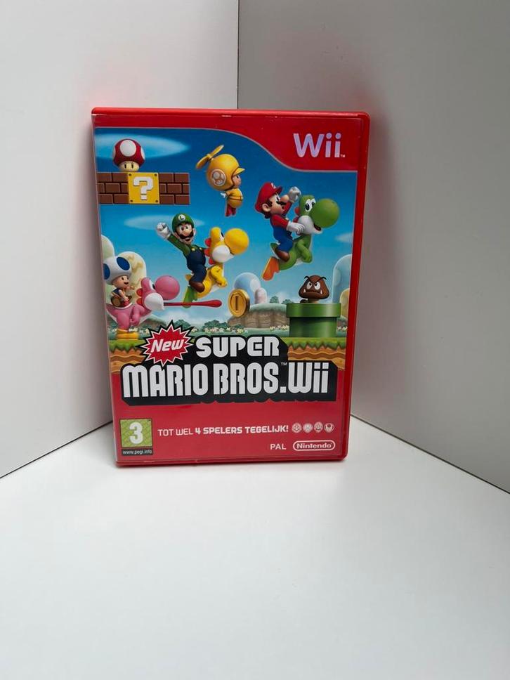 New Super Mario Bros., Wii, Spelcomputers en Games, Games | Nintendo Wii, Zo goed als nieuw, Platform, 3 spelers of meer, Vanaf 3 jaar