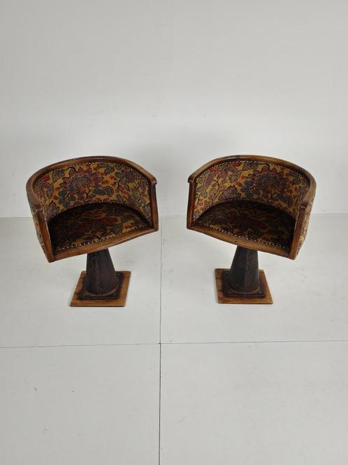 Unieke Draaibare Bootstoelen | bureau Circa 1900–1920 antiek, Antiek en Kunst, Antiek | Meubels | Stoelen en Banken, Ophalen