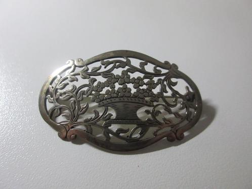 Oud zilveren broche gemerkt., Sieraden, Tassen en Uiterlijk, Broches, Zilver, Zilver, Ophalen of Verzenden
