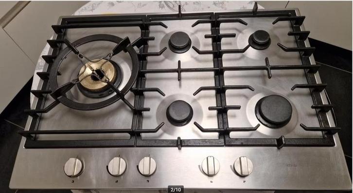 ZGAN ATAG HG7511EBA Gaskookplaat met wokbrander, Witgoed en Apparatuur, Kookplaten, Zo goed als nieuw, Inbouw, Gas, 5 kookzones of meer