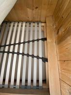 Steigerhouten bed kajuitbed met logeerbed in lade, Ophalen, Gebruikt, 90 cm, Eenpersoons