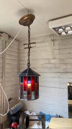 Fraai orgineel zeskantig gladin lood lamp, Antiek en Kunst, Antiek | Lampen, Ophalen of Verzenden