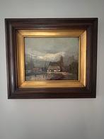 Schilderij van P. Vosman - Landschap met boerderij, Ophalen of Verzenden