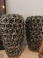 Zilveren rozen vazen set, Overige materialen, Overige kleuren, Ophalen of Verzenden, Zo goed als nieuw