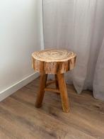 Bijzettafel/krukje boomstam, Ophalen, Zo goed als nieuw, Hout